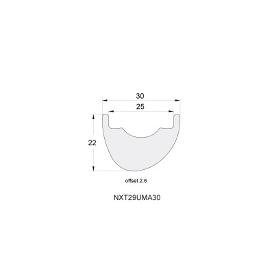 NEXTIE 29" ráfik 36mm Carbon Premium Asymmetric