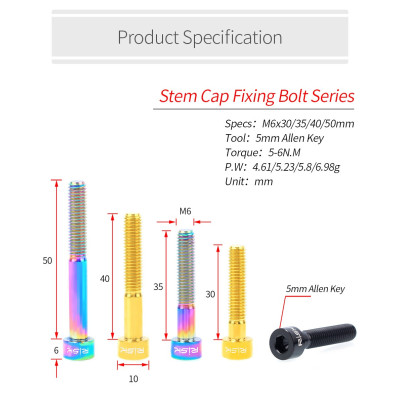 M6x30 OIL SLICK Titanium screw