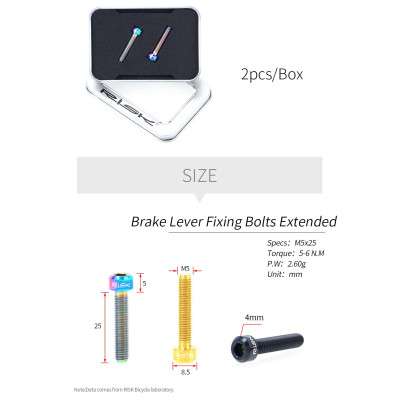 M5x25 OIL SLICK Titanium screws for lever 2 pcs