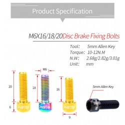 M6x20 OIL SLICK Titánové skrutky bez podložky 4ks