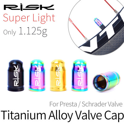 OIL SLICK Titanium caps for Schrader car valves, 2 pcs