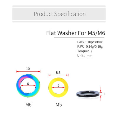OIL SLICK M5 Titanium washer 1pc