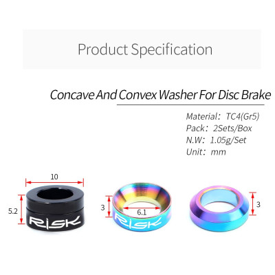 M6x5.2 OIL SLICK Titanium washers 4 pcs