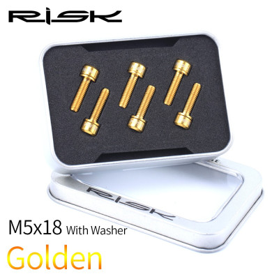M5x18 GOLD Titanium screws Gold for stem 6 pcs