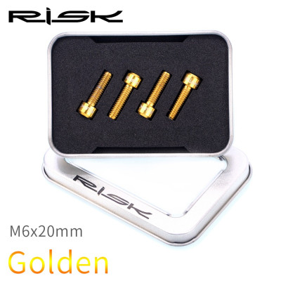 M6x20 GOLD Titanium screws without washers Gold 4 pcs