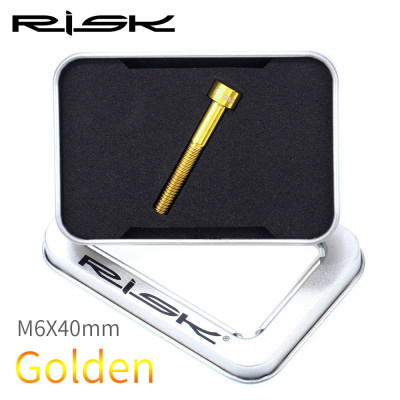 M6x40 GOLD Titanium screw Gold for head