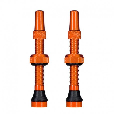 Oranžové Bezdušové Ventilky Presta Orange 44mm 1 pár