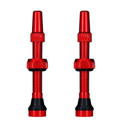 Red Tubeless Valves Presta Red 44mm 1 pair