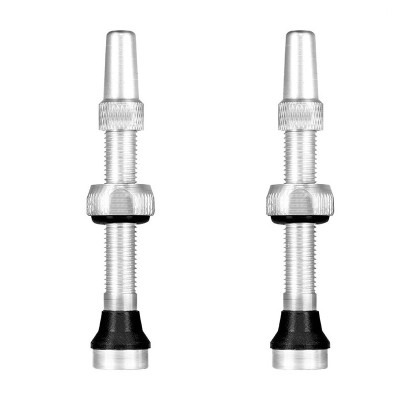 Silver Tubeless Valves Presta Silver 44mm 1 pair