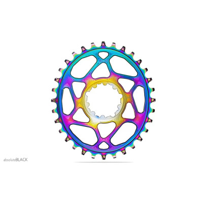 absoluteBLACK SRAM Oval Boost 148 rainbow NW Non-dropping chainring 32t