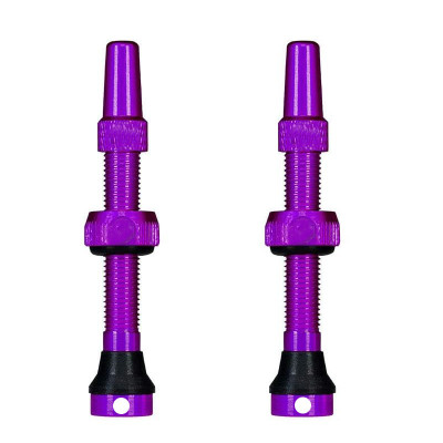 Purple Presta Side Hole Tubeless Valves Purple 50mm 1 pair