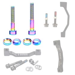 M6 SET OIL SLICK Titánové skrutky s podložkami do 2-skrutkového adaptéra