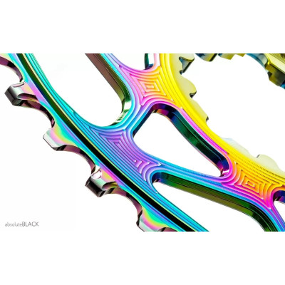 absoluteBLACK SRAM Oval Boost 148 rainbow NW Non-dropping chainring 34t