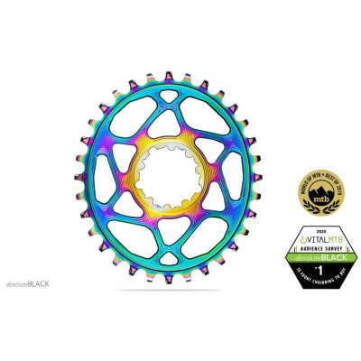 absoluteBLACK SRAM Oval Boost 148 rainbow NW Non-dropping chainring 30t