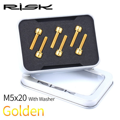 M5x20 GOLD Titanium screws Gold for stem 6pcs