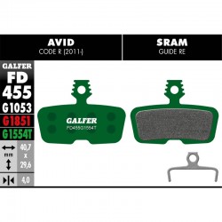Brzdové platničky GALFER FD455 PRO zelené FD455G1554T AVID Code R11 / SRAM