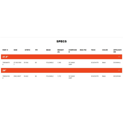 Plášť MAXXIS WETSCREAM 3CG DH 29 x 2.50 WT kevlar TR 3C Maxx Grip