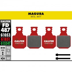 Brzdové platničky GALFER PRO zelené FD487G1554T MAGURA MT5 MT7