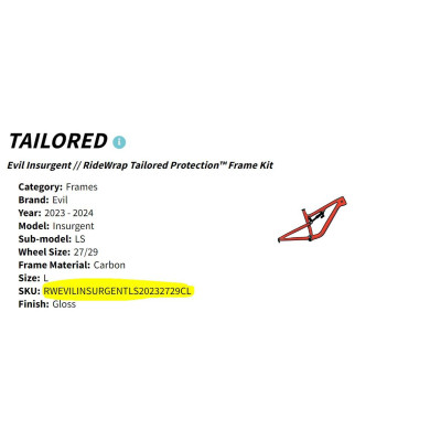 RideWrap TAILORED Protection Frame Kit Frame protection film 95%