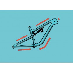 RideWrap ESSENTIAL Protection MTB Frame Kit Gloss Ochranná fólia na rám Lesklá 30%