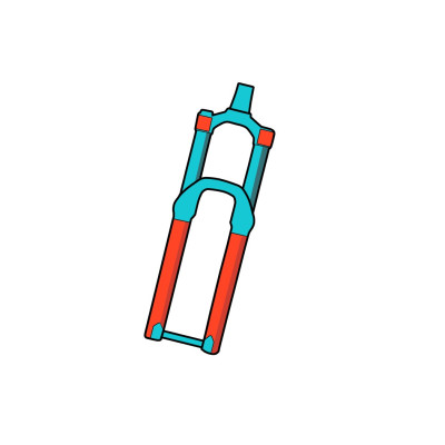 RideWrap COVERED Protection MTB Fork Kit Gloss Fork Protective Film Glossy 60%