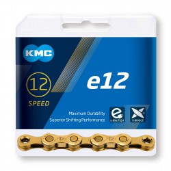 KMC ebike e12 Gold Ti-N pre elektrobicykle, 12 Speed reťaz