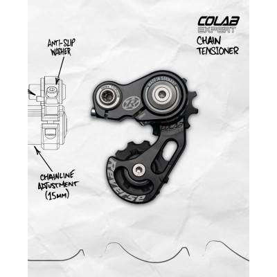 REVERSE Colab Expert Chain Tensioner Purple Singlespeed tensioner