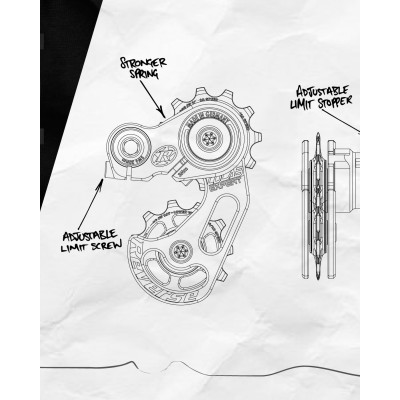 REVERSE Colab Expert Chain Tensioner Silver Singlespeed tensioner