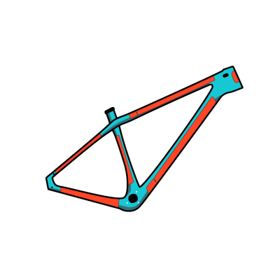 RideWrap COVERED Protection Hardtail MTB Frame Kit Gloss Ochranná fólia na rám Lesklá 60%