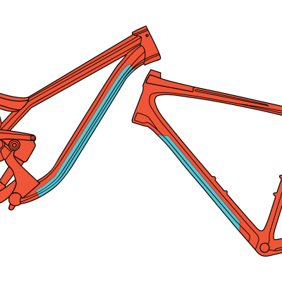 RideWrap ESSENTIAL Protection DOWNTUBE Kit Gloss Ochranná fólia na rám Lesklá