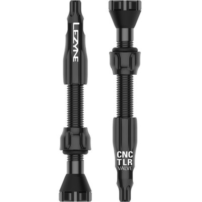 LEZYNE Tubeless Valve CNC Bezdušové Ventilky Black 44mm 1 pár