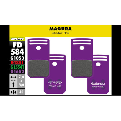Brzdové platničky GALFER FD584 E-BIKE fialové FD584G1652 MAGURA GUSTAV PRO