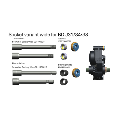 BOSCH Frame bushing kit, wide (BDU31YY, BDU34YY, BDU38YY) vložky 2ks