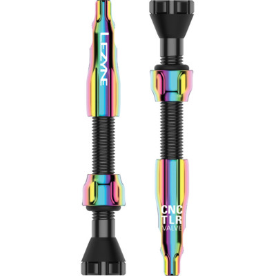LEZYNE Tubeless Valve CNC Bezdušové Ventilky Neo Metallic OIL-SLICK 44mm 1 pár