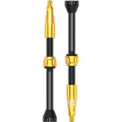 LEZYNE Tubeless Valve CNC Bezdušové Ventilky GOLD 60mm 1 pár
