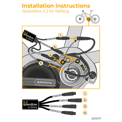 SpeedBox 3.2 pre Bafang (M200, M410, M500, M510) Čip Tuning