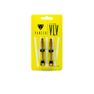 PANZER VLV Gold Tubeless Valves Presta 48mm 1 pair