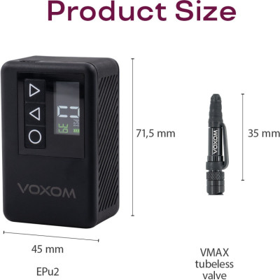 VOXOM Mini Tire Inflator EPu2 elektrická minipumpa